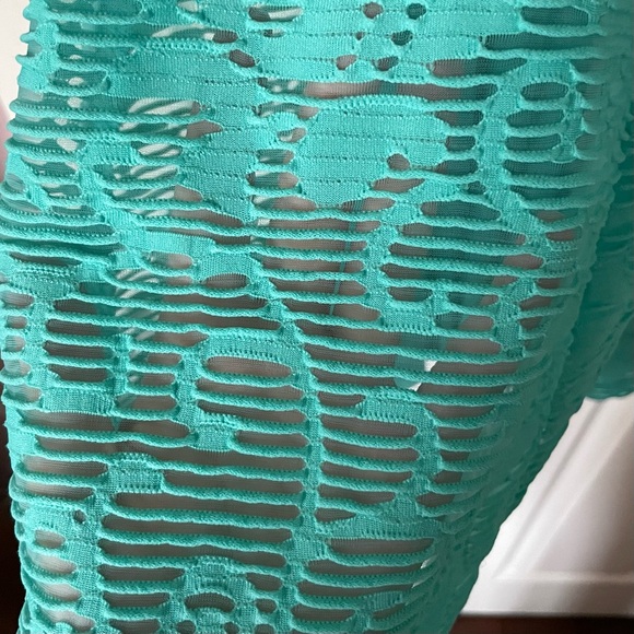 Studio One Green Lace Mini Dress - Picture 3 of 5